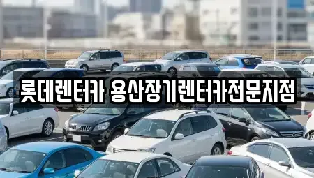 서울 용산구 서계동 장기렌트카 전문 롯데렌터카 용산장기렌터카전문지점