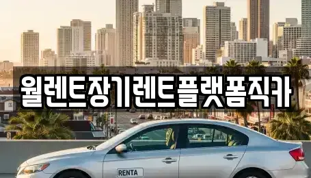 서울 종로구 필운동 장기렌트카 전문 월렌트장기렌트플랫폼직카