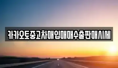 서울 중구 회현동2가 중고차매입 전문 카카오토중고차매입매매수출판매시세
