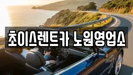 서울 중랑구 면목동 단기렌트카 전문 초이스렌트카 노원영업소