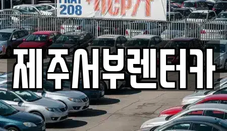 제주특별자치도 서귀포시 회수동 렌트카 전문 제주서부렌터카