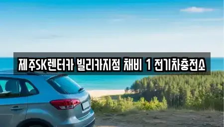 제주특별자치도 제주시 이호일동 렌트카 전문 제주SK렌터카 빌리카지점 채비 1 전기차충전소