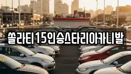 충북 제천시 하소동 렌트카 전문 쏠라티15인승스타리아카니발